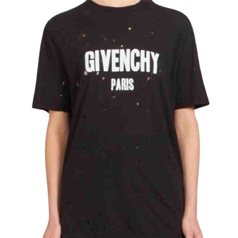 givenchy black star t shirt|givenchy t shirt with holes.